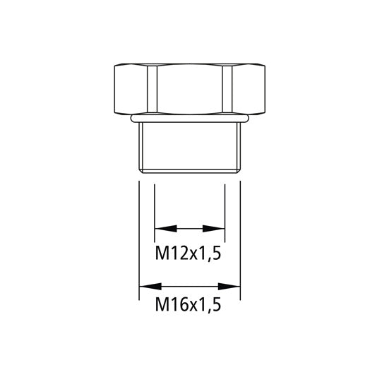 Reducer M16 x 1.5/M12 x 1.5