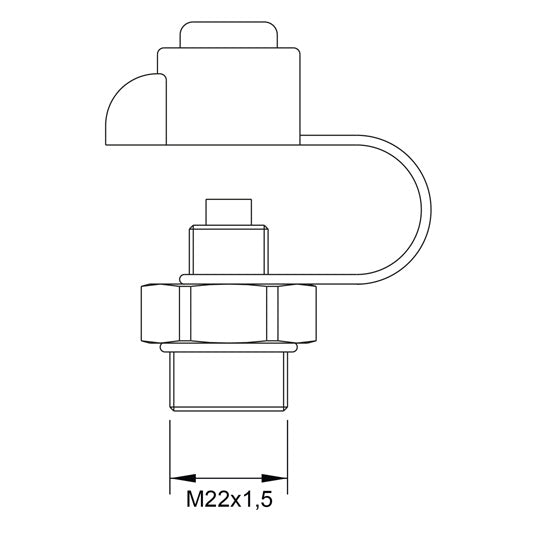 Testanslutning M22 x 1,5
