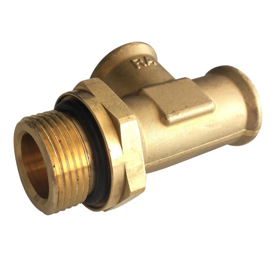 L-formad skottkoppling, 2 x M16 x 1,5 invändig, 1 x M22 x 1,5 utvändig