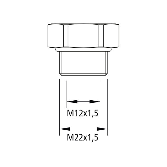 Reducer M22 x 1.5/M12 x 1.5