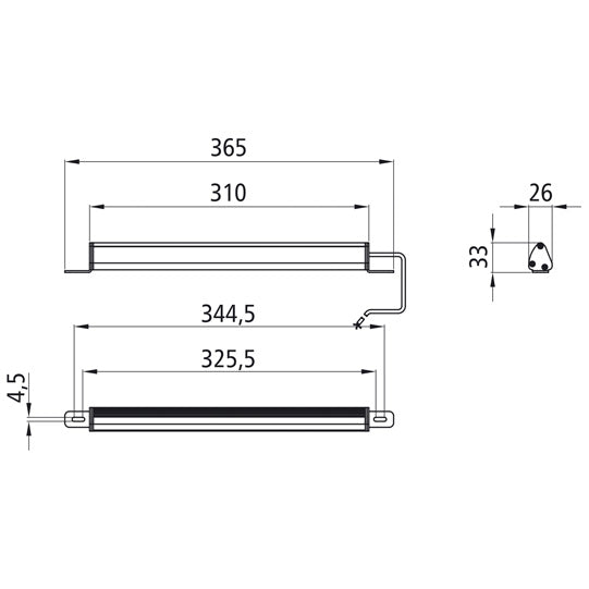 LED-innerbelysning, 12/24 V, kabel 2,0 m, öppen ände