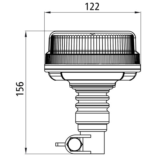 FABRILcar® Beacon LED 42-440, 12/24V,flat,flexi. DIN connection