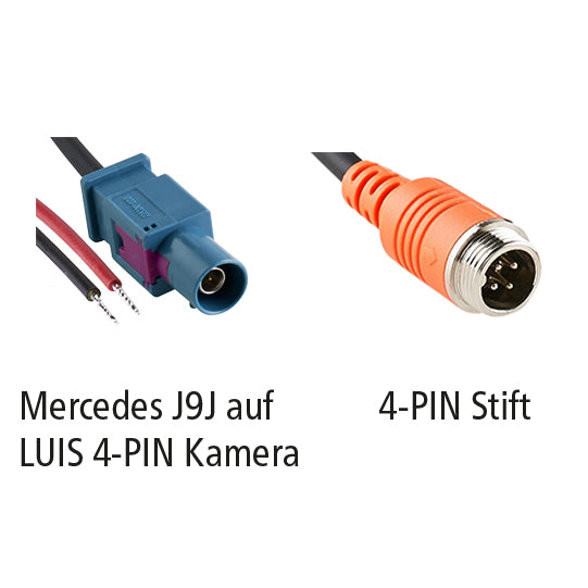 LUIS adapterkabel Mercedes J9J till LUIS 4-polig kamera