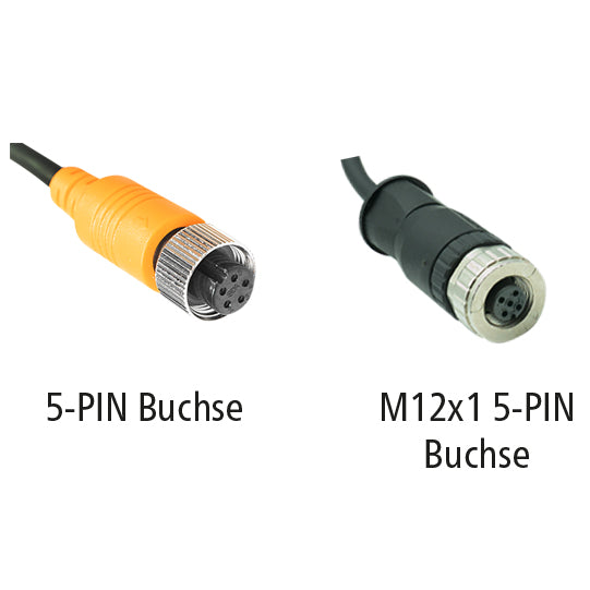 LUIS-sovitin M12x1 5-nastainen pistorasia (Motec). LUIS 5-nastainen pistorasia
