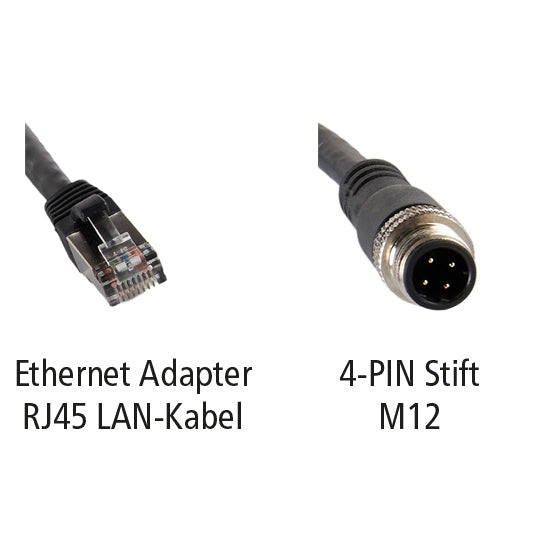 LUIS Ethernet -sovitin RJ45 LAN -kaapeli/M12 4-nastainen