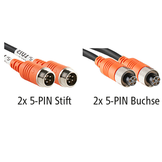 LUIS camera cable twin, length 20 m, 5-PIN