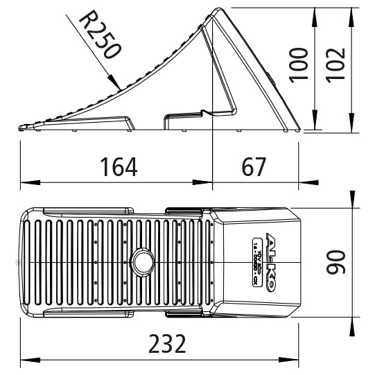 Plastic brake shoe, G10, black, DIN 76051