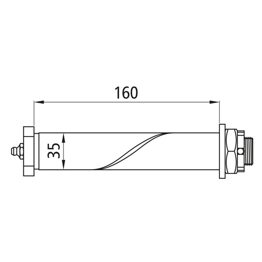 Spring bolt N 35, shaft Ø 35 mm x length 160 mm