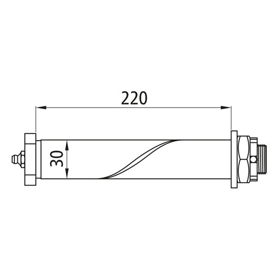 Jousipultti N 30. akselin Ø 30 mm x pituus 220 mm