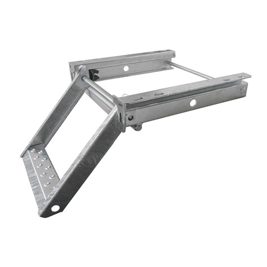 Trailer steps, 1-step, steel Geometcoated,retractable,400x370mm