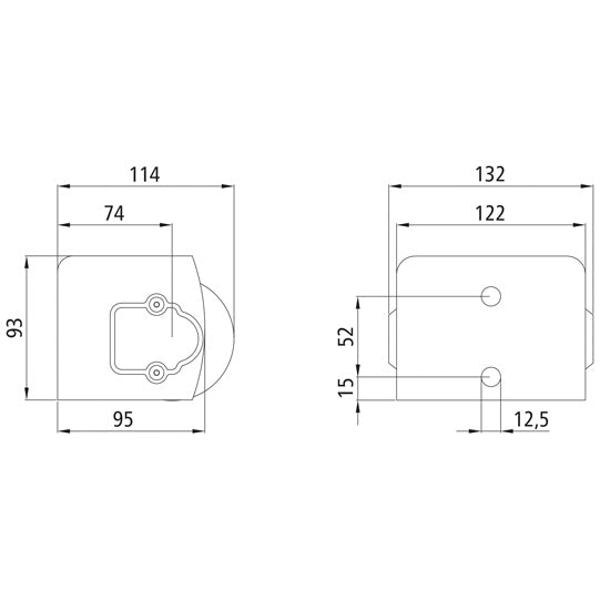 Impact buffer w/ 1 roller, horizontal, supplied loose in parts