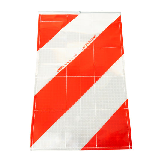 Warning marking for tail lifts,left pointing,flexible,250x430mm