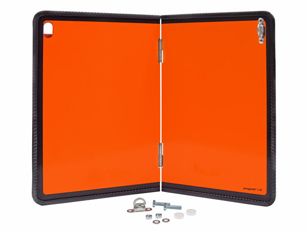 ADR board, type I, hinged, 400 x 300 mm, with KS, center peg