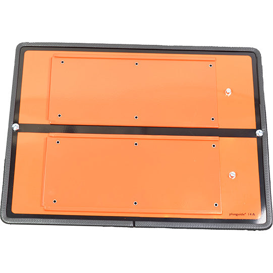 Number plate, type I, rigid, 400 x 300 mm, w/ KS, w/ number set