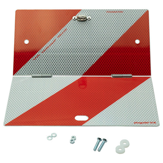 Parking warning sign, L, type III, hinged, 285 x 285 mm, w/out