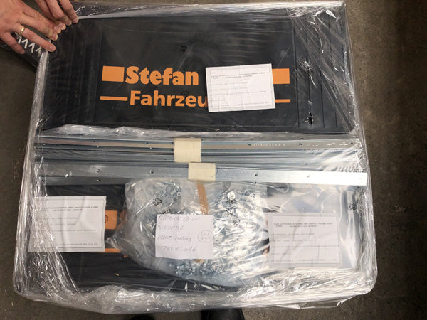 Mud flap, 650 × 300 mm, smooth, with "EBERT" logo