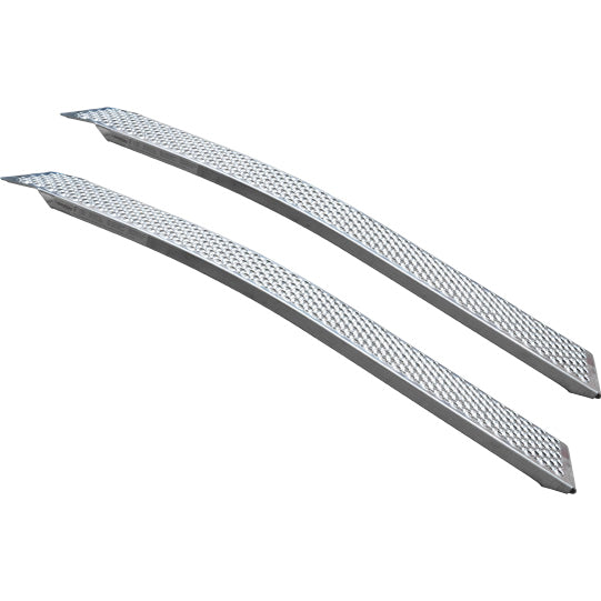 Svängda aluminiumramper, 1500/200 mm, lastkapacitet 400 kg/par