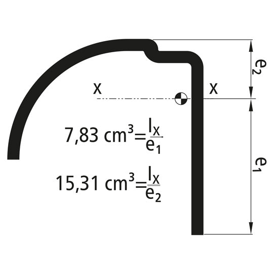Tipper floor frame profile, raw, S235JRG2, 6000 mm