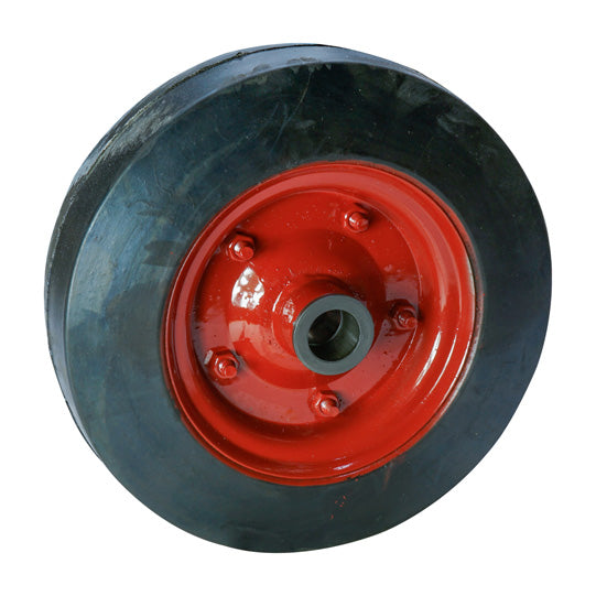 Reservhjul 250 x 80 mm massiva gummidäck på stålplåtsfälg