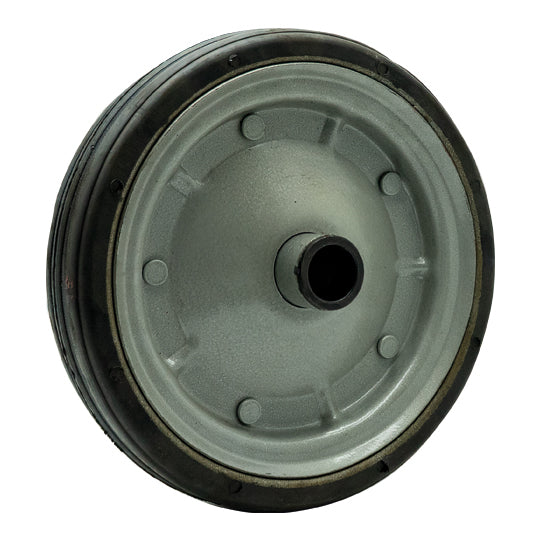 Spare wheel 280 x 65 mm solid rubber a. sheet stl. rim, hub Ø 3