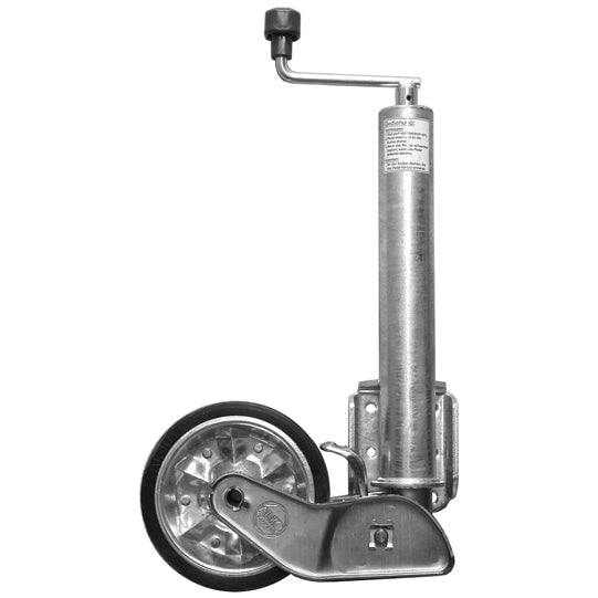 Stödhjul 200 x 50 mm massivt gummihjul med fäste