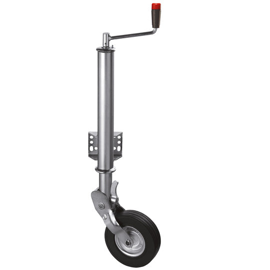 Support wheel AC297 S, 220 x 70 mm solid rubber tyres on sheet