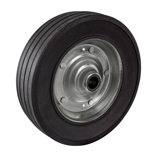 Reservhjul 220 x 60 mm, massiva gummidäck på plåtfälg