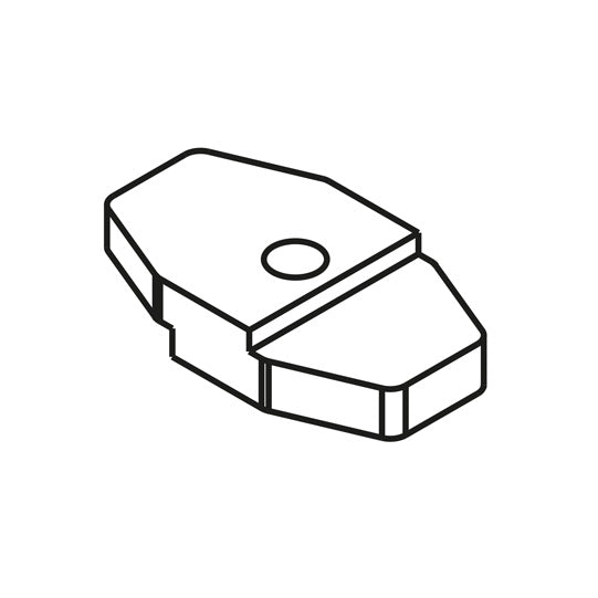 Clamping jaw, double-sided, galvanised, 5 - 8 mm/8 - 12 mm