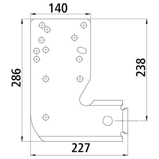 brkt set short for underride guard Renault, Opel, Nissan, long