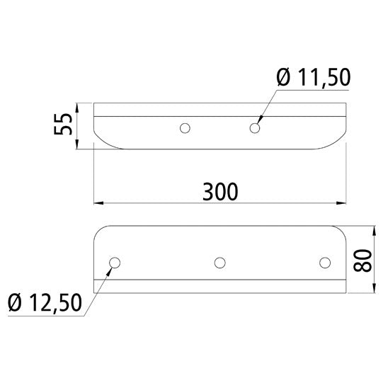 Angle set for height adjustment of couplings up to 3.5 t