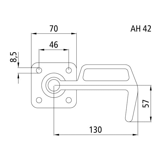 Box lock 256 B/size 1, L, galvanised stl.