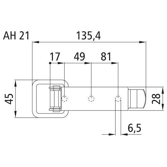 Eccentric lock type 720, galvanised stl.