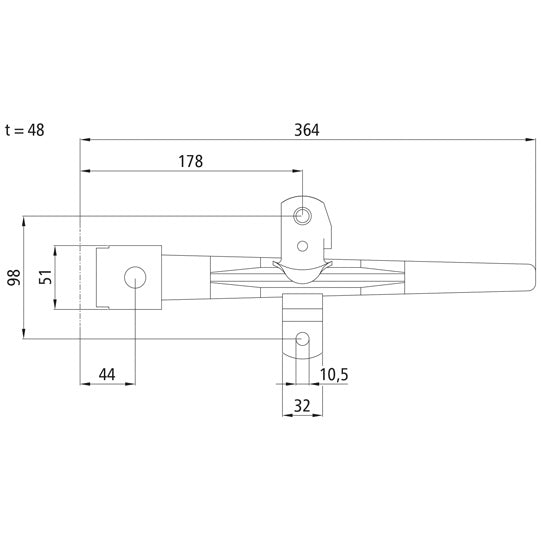 Container lock 3/4", galvanised stl., similar to Bloxwich B 200