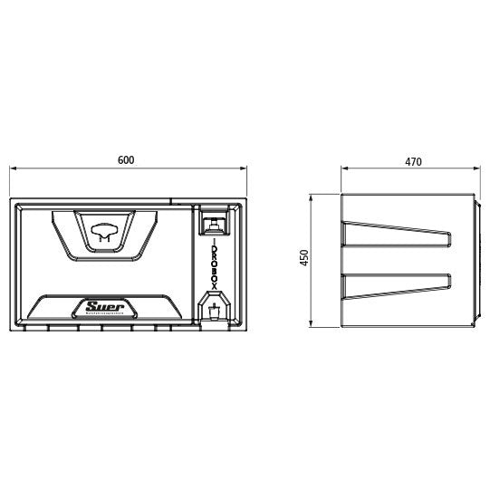 Toolbox with water tank Idrobox 60, 600×450×470 (W×H×D)