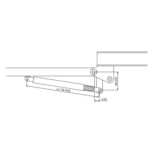 Drawbar support-KLEMMFIX 72/D ver. C, pressure-acting