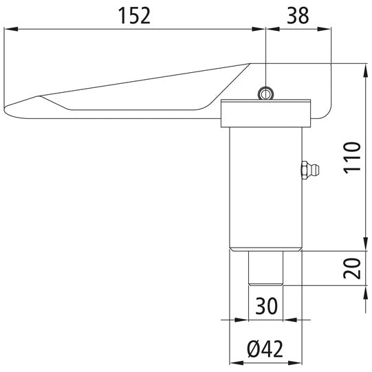Suer spring bolt FS 97 SK, 30 mm, galvanised