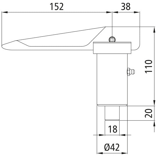 Suer spring bolt FS 97 SK, 18 mm, galvanised