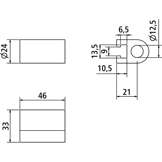 Suer hinge bearing, aluminum raw