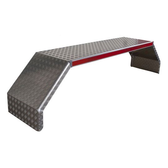 Aluminum reflector strip, press-finished