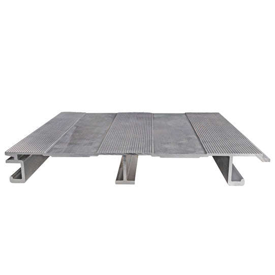 Aluminum floor profile 224.7mm, corrugated, 30mm thick