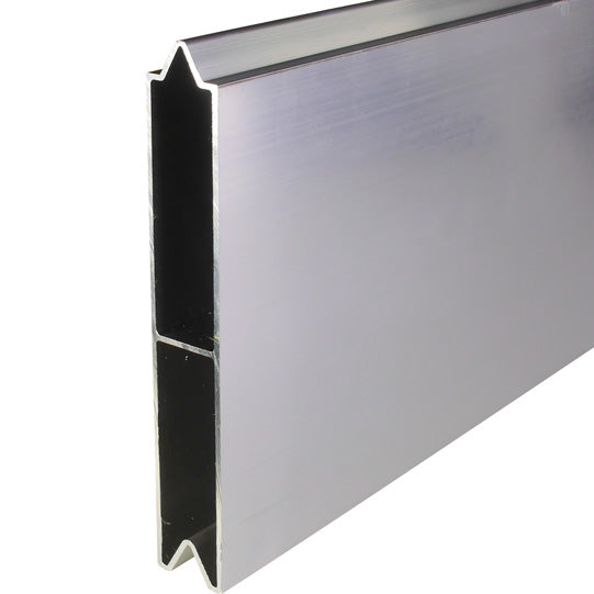 Aluminium 25 mm push-on batten, 150 mm, w/ centre bar, mill fin