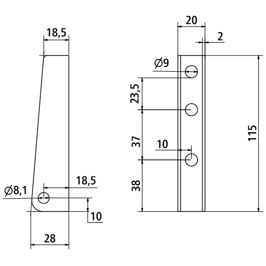 Bottom bearing shoe/gas spring shoe for board lifting aid 3.0