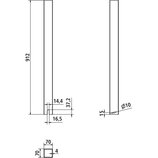 MultiStick 70, 800 mm, stål microZINQ® 5