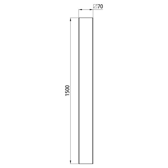 MultiFixx plug-in pillar 70-1500, steel, raw, SSP3