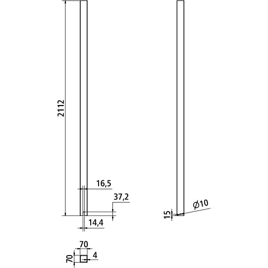 MultiStick 70. 2000 mm. teräs microZINQ® 5