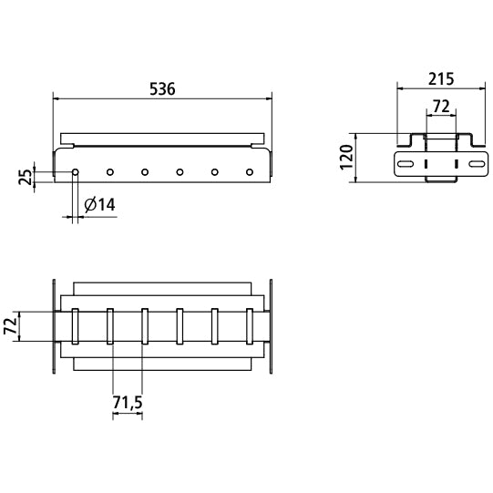 MultiFixx pitkittäispalkki SSP3. teräs microZINQ® 5