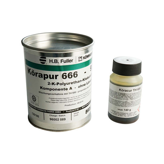 Körapur 666/90 A+B, resin+hardener, beige, reaction adhesive, 1