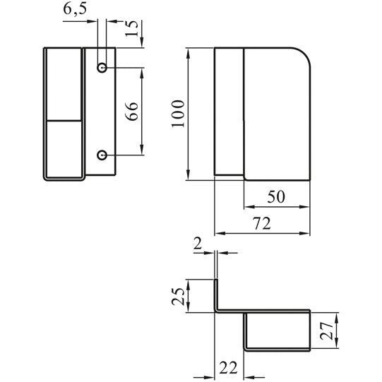 Insert pocket for trailer kit, galvanized, left