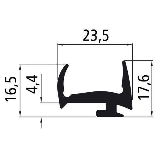Gummitätning PWP 2 219 530, 12 m rulle