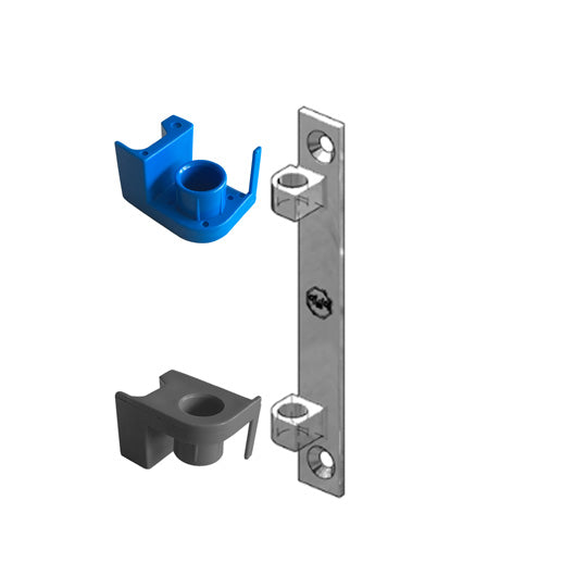 Plastic bearing bush, top right/bottom left